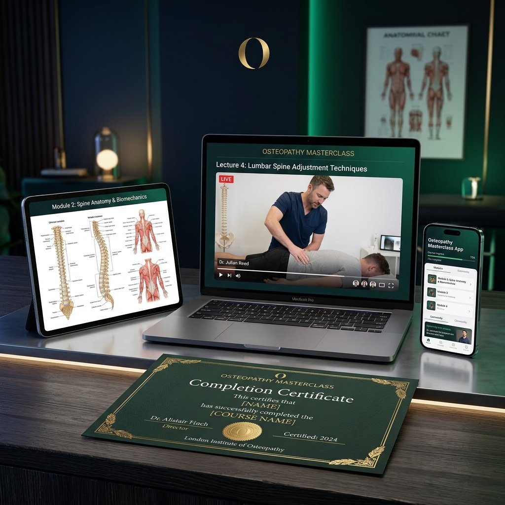 Mockup da Formação Completa em Osteopatia